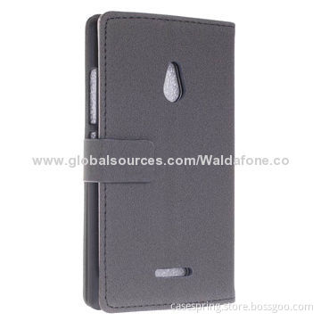 Leather Case for Nokia XL with Card Slot, Various Colors and Printing Ways Available